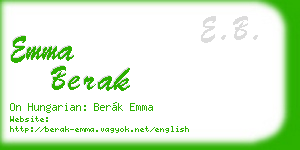 emma berak business card